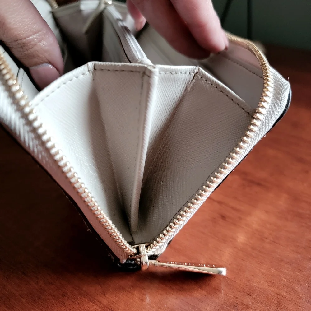 Michael Kors Jet Set Brandy Continental Wallet Taupe Tan Python Embossed Leather - Picture 11 of 16